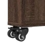 Narrow storage cart in brown oak wood 48x13x68 cm by , Bookcases and shelves - Ref: Foro24-855229, Price: 49,36 €, Discount: %