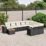 Gartensofagarnitur 10-teilig mit schwarzen Polstern aus synthetischem Rattan von , Gartensets - Ref: Foro24-3257939, Preis: 6...