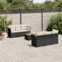 Garten-Essgruppe 7-teilig mit schwarzen Polstern aus synthetischem Rattan. von , Gartensets - Ref: Foro24-3255818, Preis: 428...