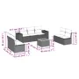 8-piece garden sofa set and black synthetic rattan cushions by , Garden sets - Ref: Foro24-3257729, Price: 464,46 €, Discount: %