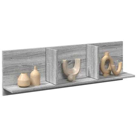 Wall-mounted engineered wood furniture in Sonoma gray, 100x16.5x30 cm by , Shelves and shelves - Ref: Foro24-854864, Price: 3...