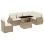 Garden furniture set, 7 pieces, with beige synthetic rattan cushions. by , Garden sets - Ref: Foro24-3268568, Price: 652,26 €...