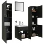 Badezimmerschrank-Set aus schwarzer Holzwerkstoffplatte von , Badezimmermöbel - Ref: Foro24-3071037, Preis: 164,92 €, Rabatt: %