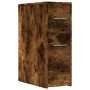 Narrow bathroom cabinet with smoked oak wood and wheels by , Lockers and storage cabinets - Ref: Foro24-855281, Price: 74,83 ...