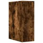 Narrow bathroom cabinet with smoked oak wood and wheels by , Lockers and storage cabinets - Ref: Foro24-855281, Price: 74,83 ...