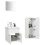 Badezimmerschrank-Set aus glänzend weißem Holzwerkstoff von , Badezimmermöbel - Ref: Foro24-3071447, Preis: 203,29 €, Rabatt: %