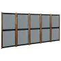 Black 5-panel room divider screen 350x170 cm by , Room dividers - Ref: Foro24-315604, Price: 200,59 €, Discount: %