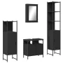 4-piece black plywood bathroom furniture set by , Bathroom furniture - Ref: Foro24-3214825, Price: 278,93 €, Discount: %