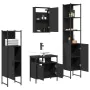 4-piece black plywood bathroom furniture set by , Bathroom furniture - Ref: Foro24-3214825, Price: 278,93 €, Discount: %