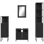 4-piece black plywood bathroom furniture set by , Bathroom furniture - Ref: Foro24-3214825, Price: 278,93 €, Discount: %