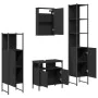 4-piece black plywood bathroom furniture set by , Bathroom furniture - Ref: Foro24-3214825, Price: 278,93 €, Discount: %