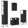 4-piece black plywood bathroom furniture set by , Bathroom furniture - Ref: Foro24-3214825, Price: 278,93 €, Discount: %