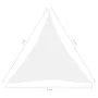 White Oxford cloth triangular sail awning 5x5x5 m by vidaXL, Umbrellas - Ref: Foro24-135290, Price: 44,14 €, Discount: %