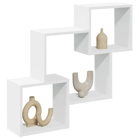 Engineered wood white wall cabinet 78x18x71 cm by , Shelves and shelves - Ref: Foro24-854805, Price: 41,24 €, Discount: %