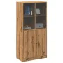 Tall sideboard with oak wood artisan doors 68x37x142 cm by , Sideboards - Ref: Foro24-3318723, Price: 168,93 €, Discount: %