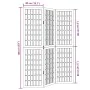 Three-panel solid Paulownia wood room divider screen in white. by , Room dividers - Ref: Foro24-358781, Price: 79,53 €, Disco...