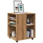 Engineered oak wood handmade rolling cabinet 60x53x72cm by , Lockers and storage cabinets - Ref: Foro24-856659, Price: 86,97 ...