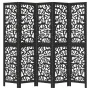 5-panel solid Paulownia wood room divider screen in black. by , Room dividers - Ref: Foro24-358758, Price: 130,85 €, Discount: %