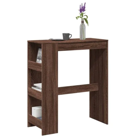 Hoher Bartisch mit Eichenregalen in Braun, 90x40x103,5 cm. von , Küchen- und Esstische - Ref: Foro24-854379, Preis: 78,60 €, ...