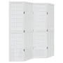 4-panel solid Paulownia wood room divider screen in white. by , Room dividers - Ref: Foro24-358785, Price: 101,36 €, Discount: %