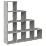 Divider bookcase 4 levels gray wood 131.5x29x131.5 cm by , Bookcases and shelves - Ref: Foro24-857970, Price: 98,93 €, Discou...