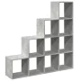 Divider bookcase 4 levels gray wood 131.5x29x131.5 cm by , Bookcases and shelves - Ref: Foro24-857970, Price: 98,93 €, Discou...