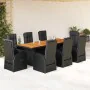 9-piece garden dining set with black synthetic rattan cushions by , Garden sets - Ref: Foro24-3277651, Price: 1,00 €, Discoun...