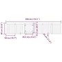 Folding dog gate with 3 panels, made of white poplar wood, 300cm. by , Dog kennels and fences - Ref: Foro24-352245, Price: 10...