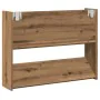 Engineered oak wood wall-mounted artisan shoe rack 80x18x60 cm by , Shoe racks and shoe organizers - Ref: Foro24-856543, Pric...