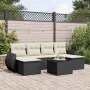 Garten-Essgruppe 7-teilig mit schwarzen Polstern aus synthetischem Rattan. von , Gartensets - Ref: Foro24-3254063, Preis: 460...