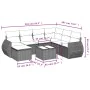 8-teiliges Gartensofa-Set mit schwarzen Polstern aus synthetischem Rattan. von , Gartensets - Ref: Foro24-3254043, Preis: 512...