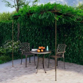 Antike braune Gartenpergola 3x3x2,5 m aus Eisen von vidaXL, Pergolen, Bögen und Gartenspaliere - Ref: Foro24-313997, Preis: 1...