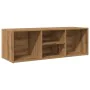 Engineered oak wood artisan shoe bench 105x35x35 cm by , Shoe racks and shoe organizers - Ref: Foro24-856411, Price: 60,66 €,...