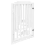 Folding dog gate with 3 panels, made of white poplar wood, 300cm. by , Dog kennels and fences - Ref: Foro24-352181, Price: 71...