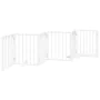 Folding dog gate with 3 panels, made of white poplar wood, 300cm. by , Dog kennels and fences - Ref: Foro24-352181, Price: 71...