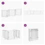 Folding dog gate with 3 panels, made of white poplar wood, 300cm. by , Dog kennels and fences - Ref: Foro24-352181, Price: 71...