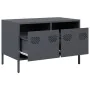 TV stand made of cold-rolled anthracite steel, measuring 68x39x43.5 cm. by , TV Furniture - Ref: Foro24-851234, Price: 137,99...