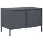 TV stand made of cold-rolled anthracite steel, measuring 68x39x43.5 cm. by , TV Furniture - Ref: Foro24-851234, Price: 137,99...