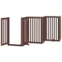 Folding dog gate with 15 panels made of brown poplar wood, 750 cm. by , Dog kennels and fences - Ref: Foro24-3155664, Price: ...