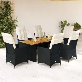 7-piece garden dining set with black synthetic rattan cushions by , Garden sets - Ref: Foro24-3276688, Price: 898,41 €, Disco...