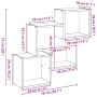 Wandregal aus handgefertigter Eichen-Ingenieurholz-Konstruktion 78x18x71 cm. von , Regale und Regale - Ref: Foro24-854813, Pr...