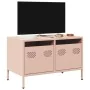 TV-Möbel aus kaltgewalztem Stahl in Rosa, 68x39x43,5 cm. von , TV-Möbel - Ref: Foro24-851233, Preis: 137,99 €, Rabatt: %