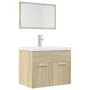 Bathroom furniture set 2 pieces plywood Sonoma oak by , Bathroom furniture - Ref: Foro24-856372, Price: 61,46 €, Discount: %