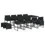 Garden dining set with 13-piece black synthetic rattan cushions. by , Garden sets - Ref: Foro24-3211339, Price: 711,23 €, Dis...