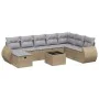 Gartensofa-Set mit 9-teiligen beigen Kissen aus PE-Rattan-Mischung. von , Gartensets - Ref: Foro24-3264215, Preis: 628,30 €, ...