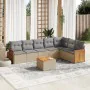 Garden sofa set with beige cushions, 8 pieces, PE rattan. by , Garden sets - Ref: Foro24-3227718, Price: 555,23 €, Discount: %