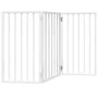 Folding dog gate with 3 panels, made of white poplar wood, 150cm. by , Dog kennels and fences - Ref: Foro24-352182, Price: 46...