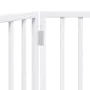 Folding dog gate with 3 panels, made of white poplar wood, 150cm. by , Dog kennels and fences - Ref: Foro24-352182, Price: 46...