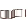 Folding dog gate 6 panels poplar wood brown 480 cm by , Dog kennels and fences - Ref: Foro24-3155633, Price: 100,13 €, Discou...