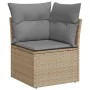 Gartensofa-Set und Kissen, 8-teilig, aus synthetischem Rattan in Beige. von , Gartensets - Ref: Foro24-3325435, Preis: 564,44...